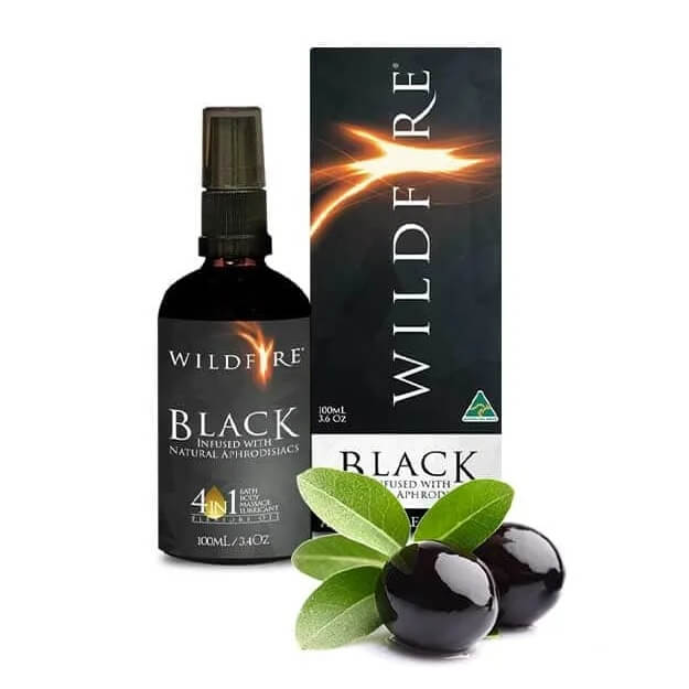 wildfire-black-pleasure-oil-4-in-1-sensual-massage-oil-las-lingerie-australia - Las Lingerie shop wildfire black 4 in 1 sensual massage oil at laslingerie.com.au Australia