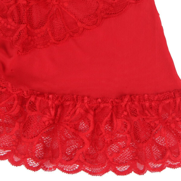 red floral fitted babydoll hem
