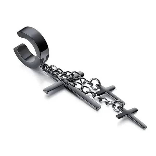 crucifix pendant earring