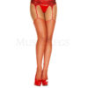 shop red mini diamond net thigh high stockings at laslingerie.com.au