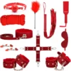 shop red 11 piece bondage pack at laslingerie.com.au Australia