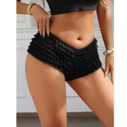 shop black ruffle panty for women at laslingerie.com.au