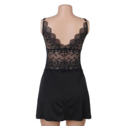 Alternative view of Babydoll Lingerie N - Black V Neck Babydoll