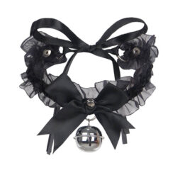 bow-and-bell-neck-ring-black-las-lingerie - Las Lingerie las lingerie bow and bell neck ring