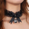 bow-and-bell-neck-ring-las-lingerie - Las Lingerie bow and bell neck ring fashion jewellery