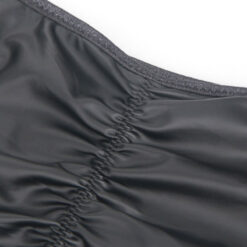 las lingerie pu leather open crotch underwear