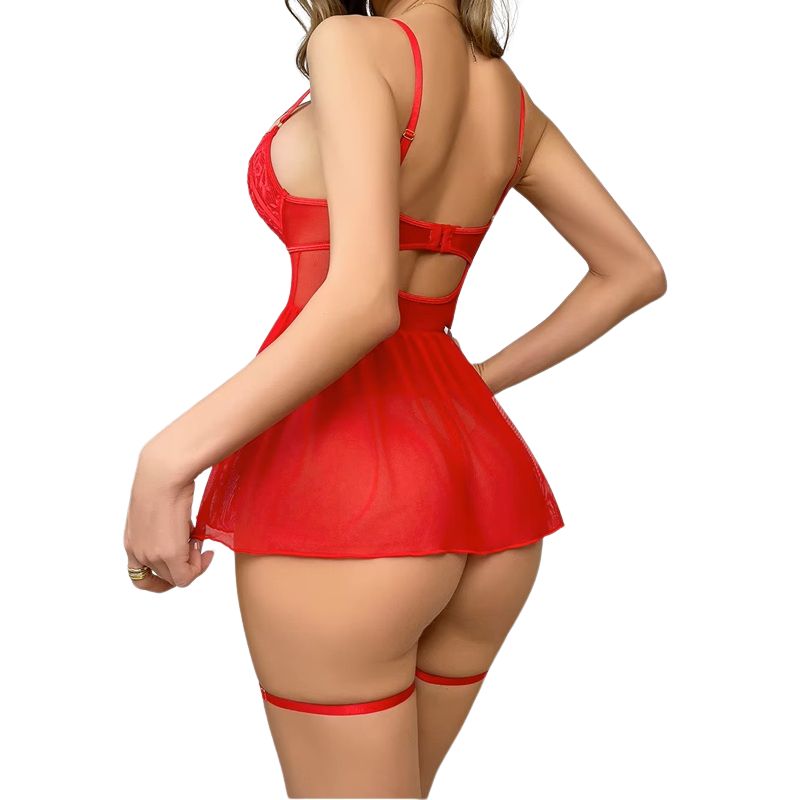 red-nikki-babydoll - Las Lingerie las lingerie red nikki christmas and valentine lingerie