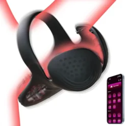 sinderellas collection vibrating cock ring with ball holder